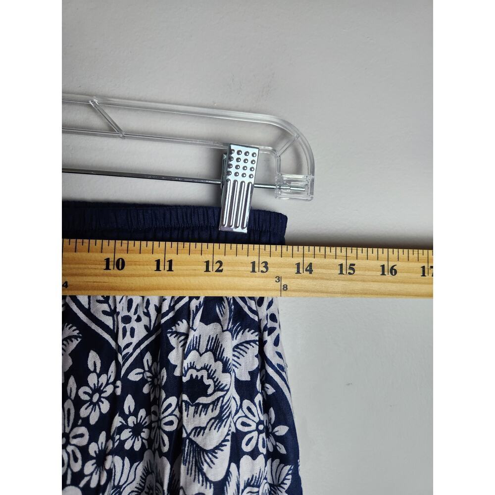 Vtg 100% cotton Midi Skirt sz L printed made in India Boho Peasant Festival - Picture 7 of 7